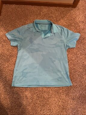 Under Armour Light Blue Camouflage-Texture Polo